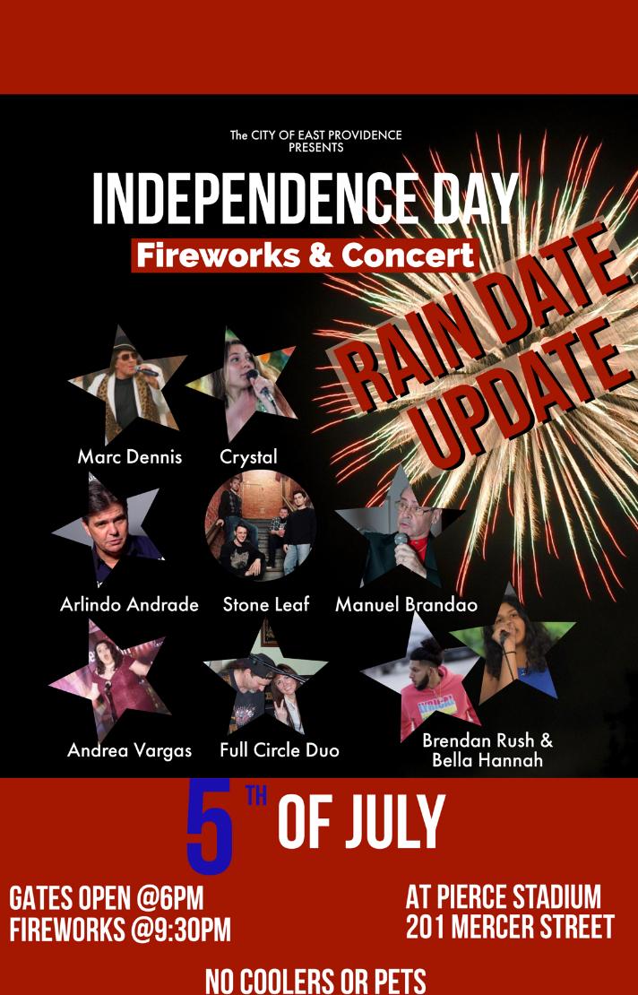 City of East Providence Presents Independence Day Fireworks and Concert